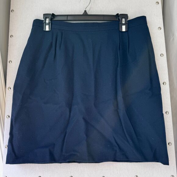 Vintage 90s Kasper ASL Tan & Navy Blue Suit - Size 14P | Classic Power Dressing - Picture 6 of 15